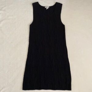 Club Monaco | Textured Sleeveless Viscose Knit Tank Dress 295549056 Black (S)